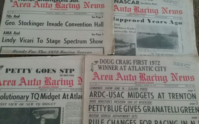 LOT OF 4 AREA AUTO RACING NEWS - JANUARY 1972 (B0X 35) | eBay