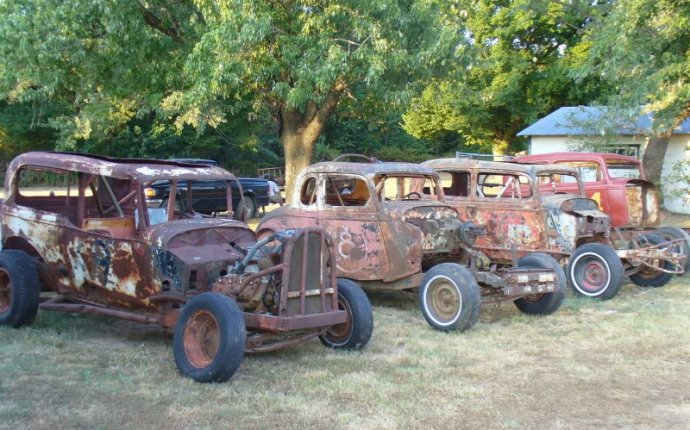 The cars that are on trailers I have restored and we race with